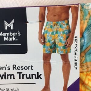 Member’s Mark Tropical Resort Swim Trunks UPF 50 Sun Protection Size XXL NWT